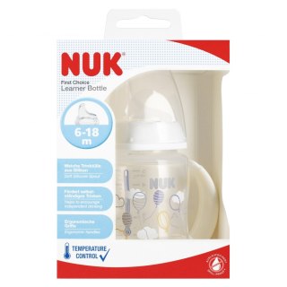 NUK BUTELKA 150 ML 6M Z UCHWYTEM FIRST BIAŁA 10215335 NUK