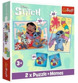 PUZZLE 2W1 MEMOS WESOŁY DZIEŃ LILO&STITCH TREFL 93585 TR TREFL