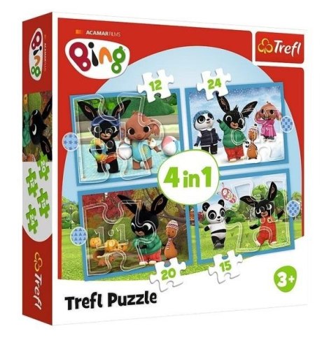 PUZZLE 4W1 WESOŁY BING TREFL 34631 TR TREFL