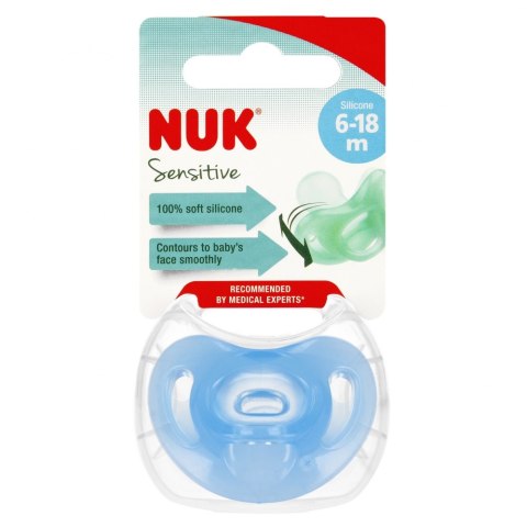 NUK SMOCZEK USPOKAJAJĄCY SILIKONOWY 6-18M SENSITIVE NIEBIESKI 10736121 NUK