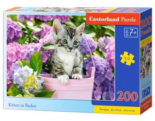 PUZZLE 200 ELEMENTÓW KITTEN IN BASKE CASTORLAND B-222209 CASTOR