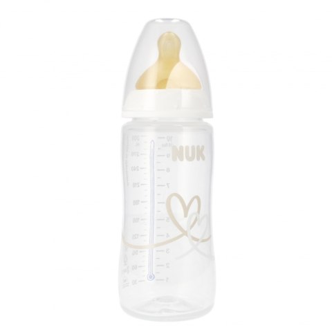 NUK BUTELKA Z WSKAŹNIKIEM TEMP. 300 ML 0-6M FIRST CHOICE BIAŁA 10741927 NUK