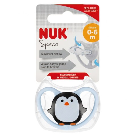 NUK SMOCZEK USPOKAJAJĄCY SILIKONOWY 0-6M SPACE MIX WZORÓW 10730269 NUK