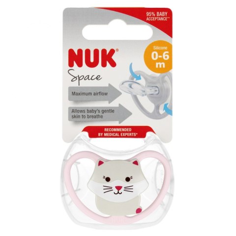 NUK SMOCZEK USPOKAJAJĄCY SILIKONOWY 0-6M SPACE MIX WZORÓW 10730269 NUK