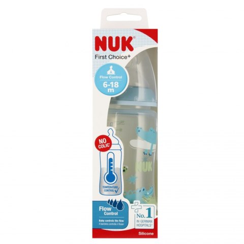 NUK BUTELKA Z WSKAŹNIKIEM TEMP. 300 ML 6-18M FIRST CHOICE NIEBIESKA 10741088 NUK