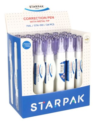 KOREKTOR W PIÓRZE 7ML METALOWA KOŃCÓWKA DISPLAY A 24 STARPAK 540478 STARPAK