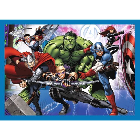 PUZZLE 4W1 ODWAŻNI AVENGERSI PUD TREFL 34386