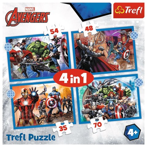 PUZZLE 4IN1 I VENDICATORI CORAGGIOSI PUD TREFL 34386