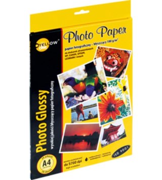 CARTA FOTOGRAFICA LUCIDA 4G180 A4 180 G GIALLO ONE 20 FOGLI