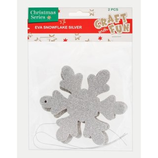 SCHIUMA DECORATIVA BN EVA FIOCCO DI NEVE PENDENTE IN ARGENTO CRAFT CON DIVERTIMENTO 438600