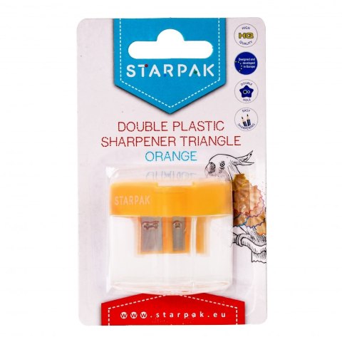 Affilatoio 2 LAME TRIANGOLARE ARANCIO B/C STARPAK 470997