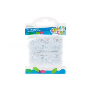 NASTRO DECORATIVO AUTOADESIVO PUPAZZO DI NEVE 2M FELTRO BIANCO CRAFT CON DIVERTIMENTO 463513