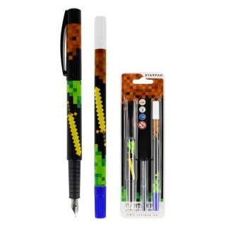 PENNA STILOGRAFICA CON CARTUCCE E GOMMA PIXEL GAME STARPAK 491422