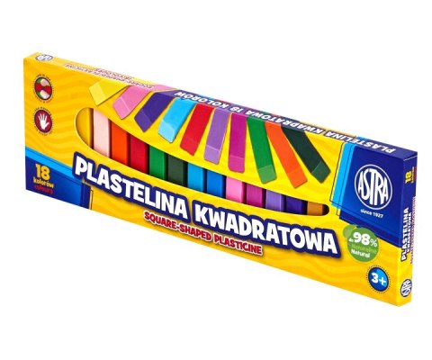 PLASTELINA KWADRATOWA 18 KOLORÓW ASTRA 83814904