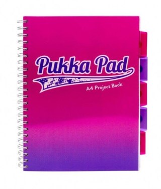 LIBRETTO A4 100 FOGLI RILEGATURA A GRIGLIA PVC FUSION ROSA PUKKA 8408-FUS