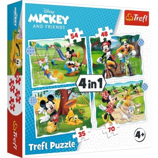 PUZZLE 4IN1 GIORNO FREDDO DI MICKY TREFL 34604