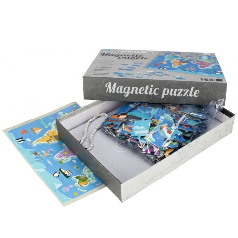 GRA EDUKACYJNA MAGNETYCZNA PUZZLE MAPA ŚWIATA MEGA CREATIVE 502398