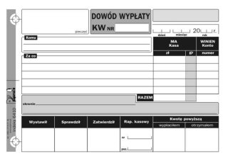 KW DOWÓD WYPŁATY WIELOKOPIA A6 LINIA KONTAKT PAPIRUS