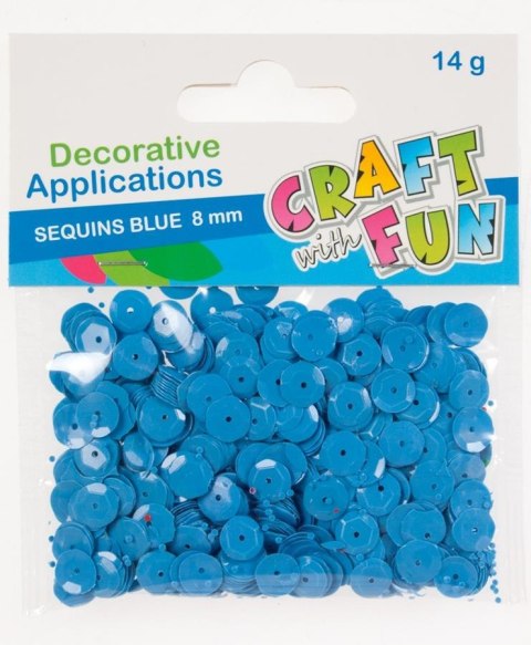 PAILLETTES ROTONDE PASTELLO 8 MM BLU CRAFT CON DIVERTIMENTO 290117