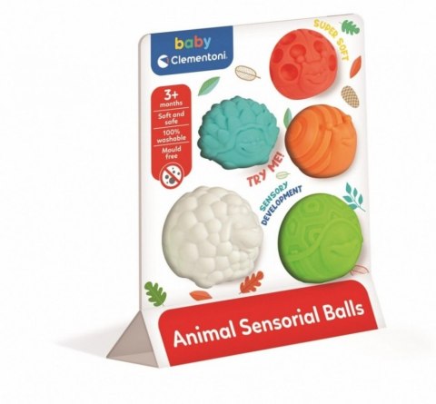 PALLA SENSORIALE ANIMALE 5 PZ MIX CLEMENTONI 17469 CLEMENTONI