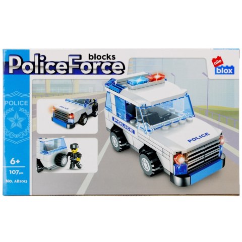 KLOCKI KONSTRUKCYJNE 107 ELEMENTÓW POLICJA ALLEBLOX 492822 ALLEBLOX