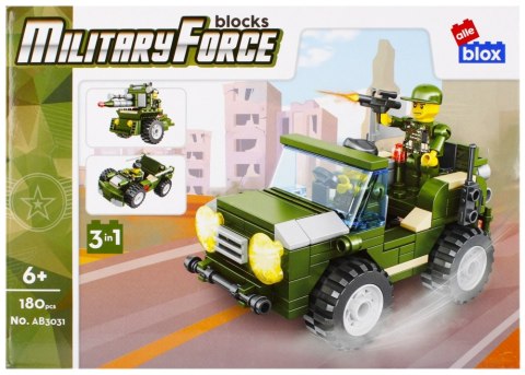 KLOCKI KONSTRUKCYJNE 180 ELEMENTÓW MILITARY ALLEBLOX 492828 ALLEBLOX