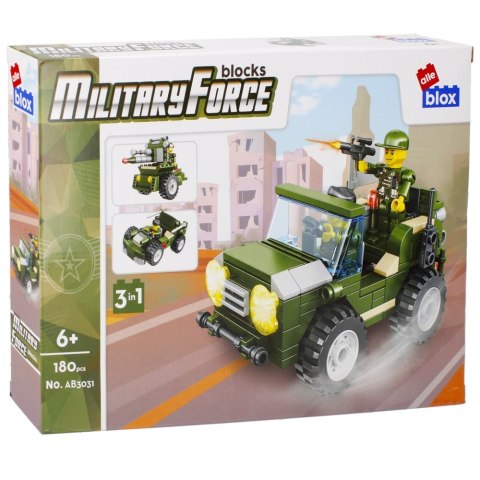 KLOCKI KONSTRUKCYJNE 180 ELEMENTÓW MILITARY ALLEBLOX 492828 ALLEBLOX