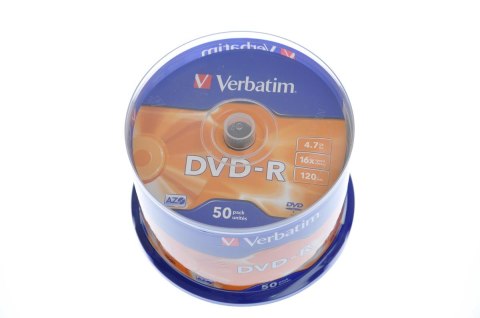 DVD-R 4.7GB X16 TORTA 50 PZ VERBATIM 43548 VERBATIM
