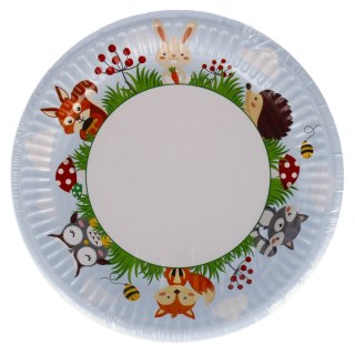 PIATTO DI CARTA 18 CM ANIMALI DELLA FORESTA CONFEZIONE DA 8 ARPEX DC3102F ARPEX