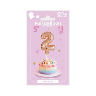 PALLONCINO FOIL CM 13 SU BASTONE NUMERO 2 ORO GODAN BC-5RZ2 GODAN