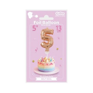 PALLONCINO FOIL CM 13 SU BASTONE NUMERO 5 ORO GODAN BC-5RZ5 GODAN