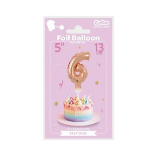 PALLONCINO FOIL CM 13 SU BASTONE NUMERO 6 ORO GODAN BC-5RZ6 GODAN