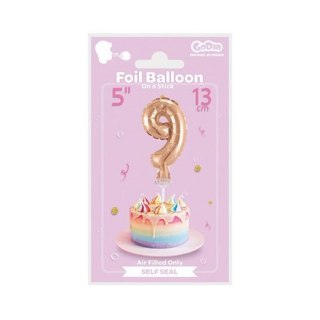 PALLONCINO FOIL CM 13 SU BASTONE NUMERO 9 ORO GODAN BC-5RZ9 GODAN