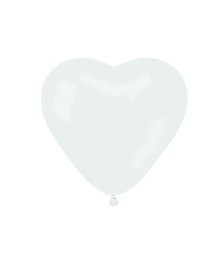 PALLONCINO CUORE 10" GO WHITE CR/01 FOL PACK50PZ GODAN