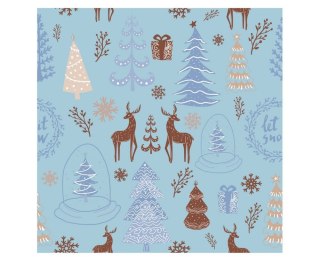 TOVAGLIOLI HELLO WINTER, J. BLU, CERTIFICATO FSC, 33X33 CM, 20 PZ. GODANO