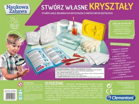 ZESTAW KREATYWNY STWÓRZ WŁASNE KRYSZTAŁY CLEMENTONI 50069 CLEMENTONI