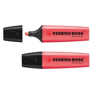 EVIDENZIATORE ROSSO BOSS CONFEZIONE DA 10 STABILO BOSS 70/40 STABILO