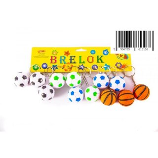 BRELOK PIŁKA 3 CM MIX WZORÓW OP.12 SZT. MIDEX 0275K TOYS