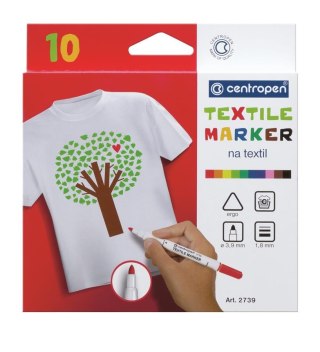 MARCATORE TESSUTO CENTROPEN "TEXTILE MARKER" 2739 10 COLORI CENTROPEN